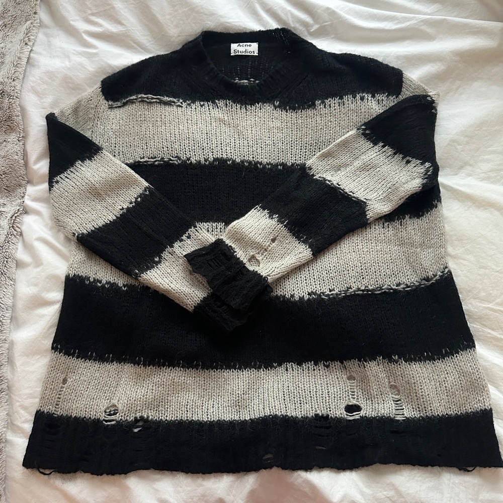 Acne Studios Striped Distressed Sweater